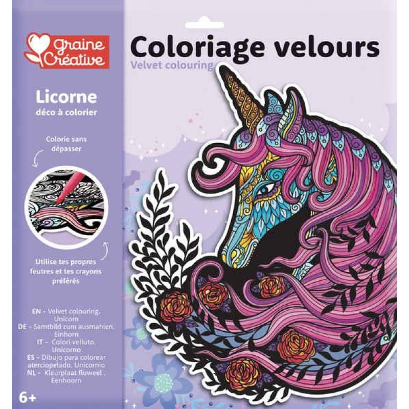 Velvet Colouring - Unicorn