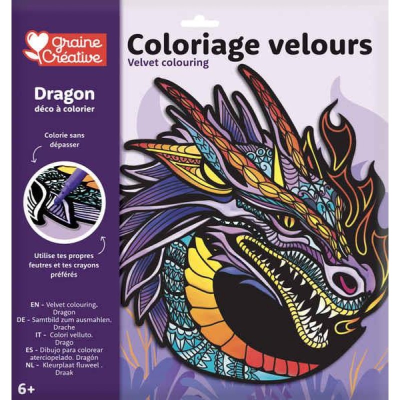 Velvet Colouring - Dragon