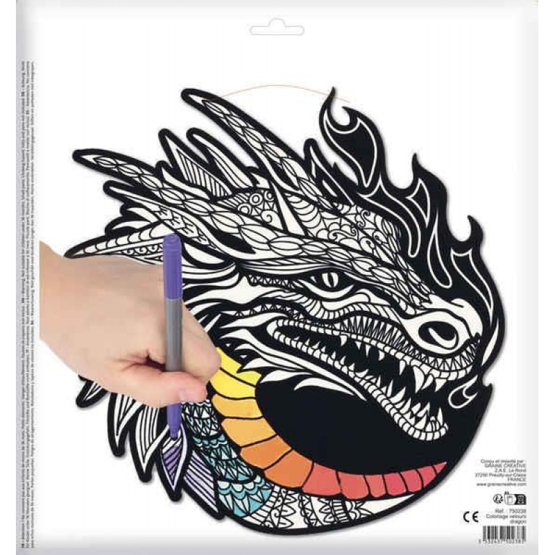 Velvet Colouring - Dragon