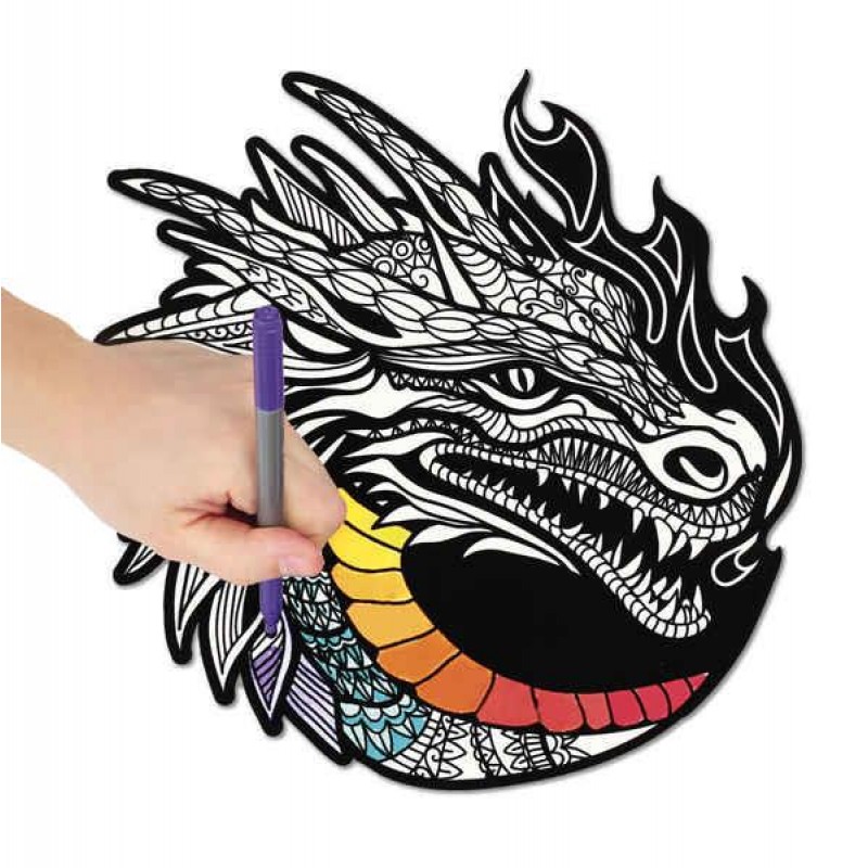 Velvet Colouring - Dragon