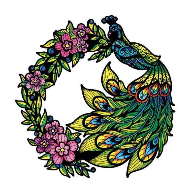 Velvet Colouring - Peacock