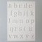 Stencil A5 Γράμματα μικρά