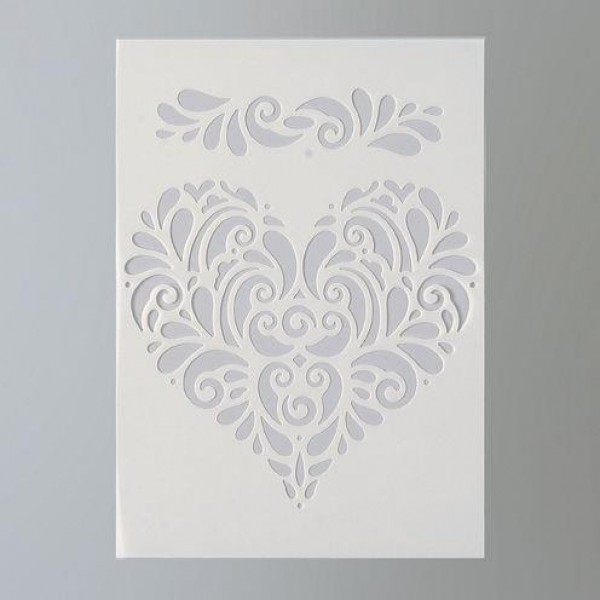 Stencil Α5 Καρδιά