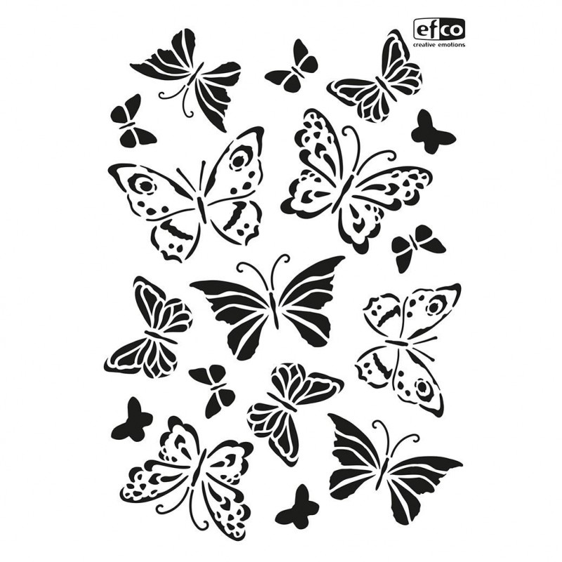 Stencil Α4 Φόντο με πεταλούδες