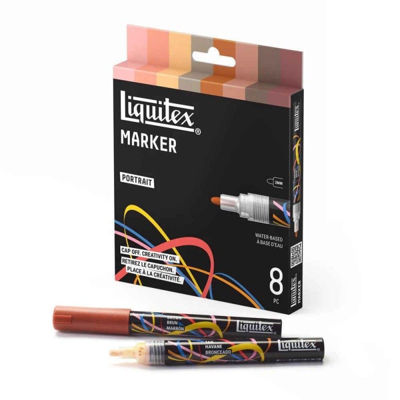 Liquitex Κασετίνα με 8 Ακρυλικούς Μαρκαδόρους 2mm Portrait