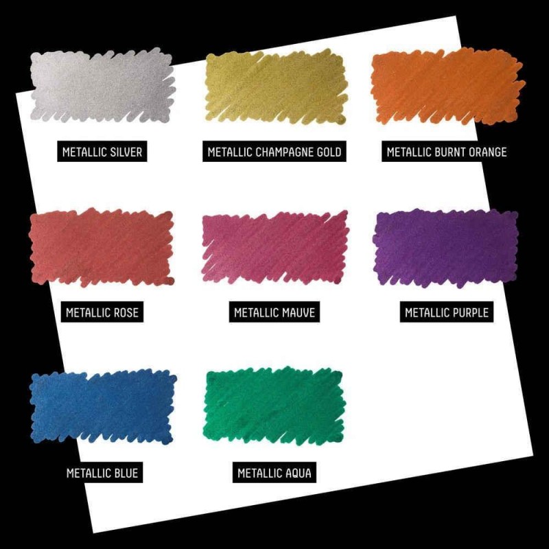 Liquitex Κασετίνα με 8 Ακρυλικούς Μαρκαδόρους 2mm Metallic