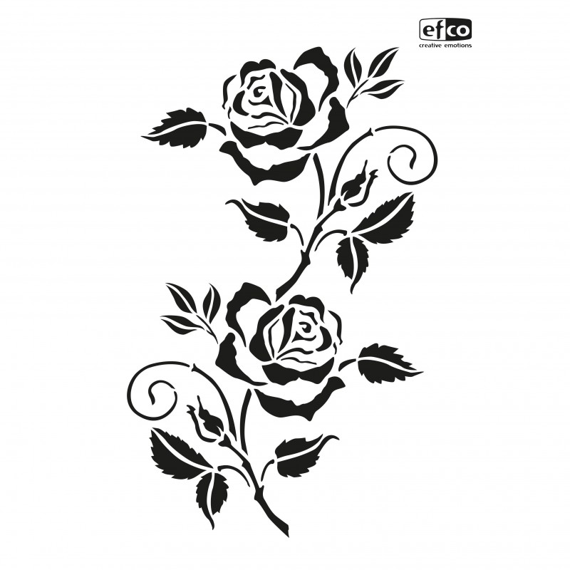 Stencil Α4 Τριαντάφυλλα