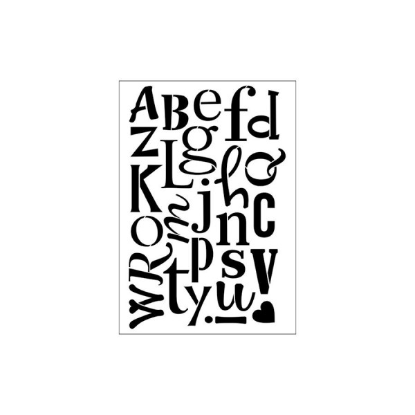 Stencil Tommy A5 Letters Small