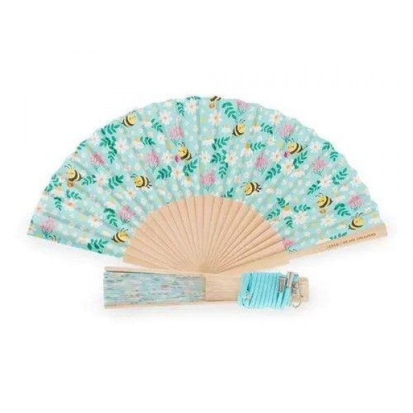 Legami Folding Fan - Bee - Green