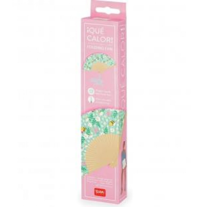 Legami Folding Fan - Bee - Green