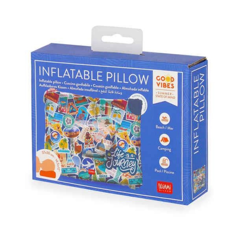 Legami Inflatable Pillow - Travel - Stickers