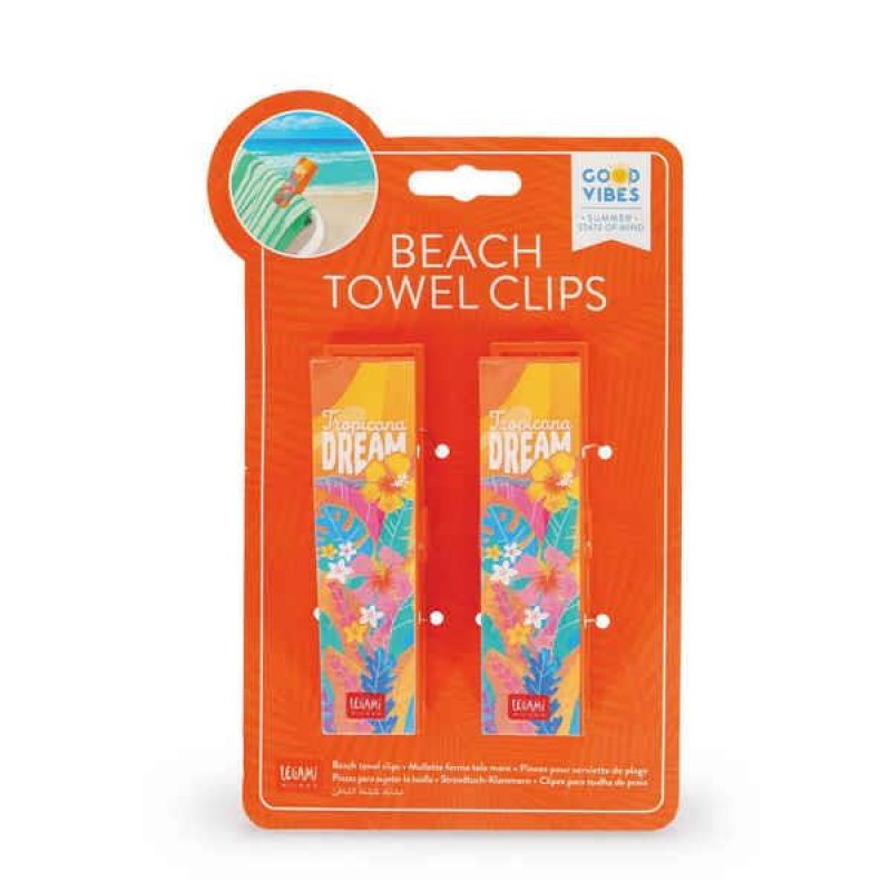 Legami Set Of 2 Beach Towel Clips - Tropicana