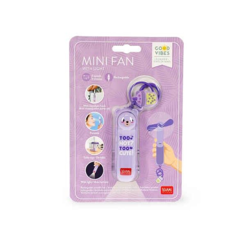Legami Rechargeable Portable Fan - Teddy