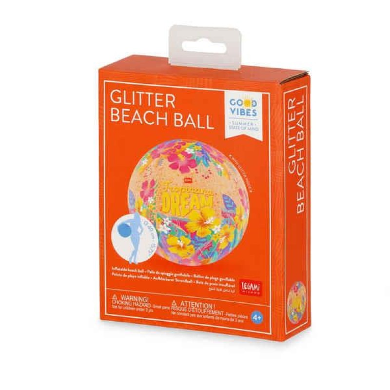 Legami Inflatable Glitter Beach Ball Tropicana Dream