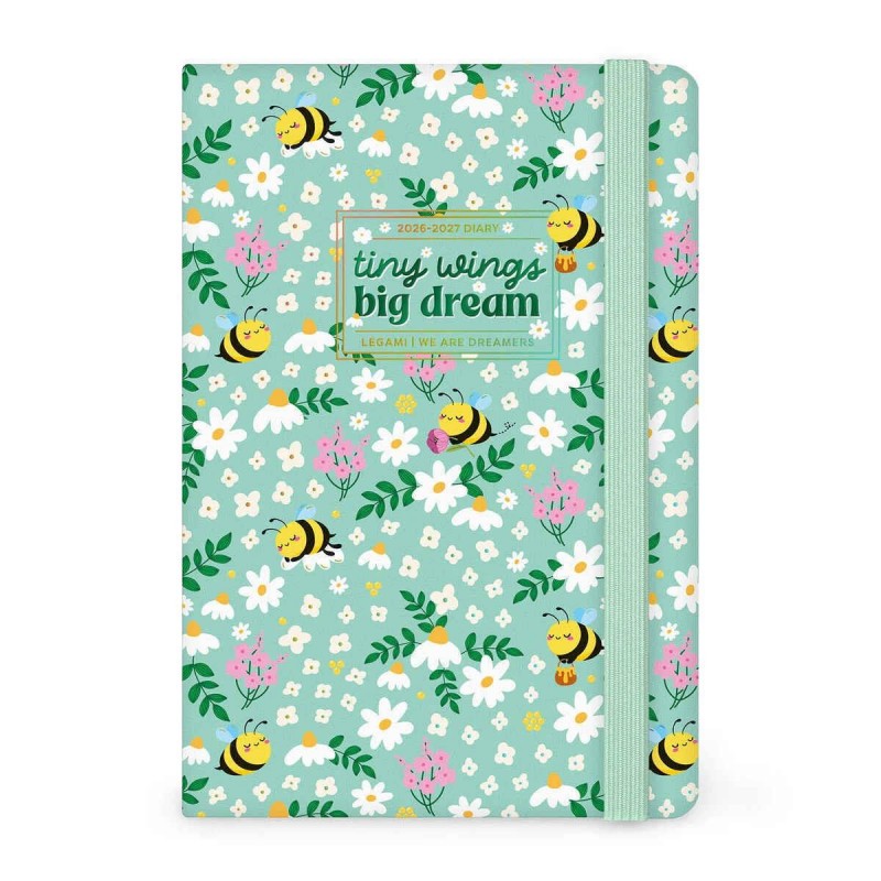 Legami 16-Month Diary 2027 - Bee - Green - Medium - Weekly