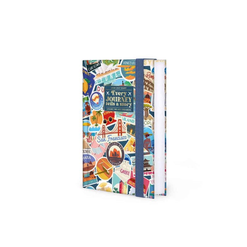 Legami 16-Month Diary 2027 - Travel - Stickers - Small - Daily