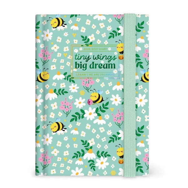 Legami 16-Month Diary 2027 - Bee - Green - Small - Daily