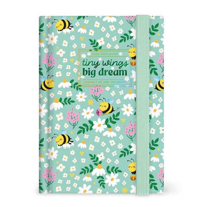 Legami 16-Month Diary 2027 - Bee - Green - Small - Daily