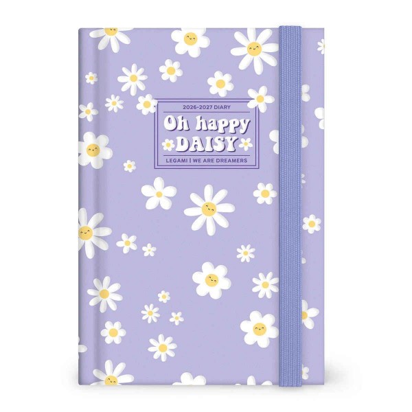Legami 16-Month Diary 2027 - Daisy - Lilac - Medium - Daily