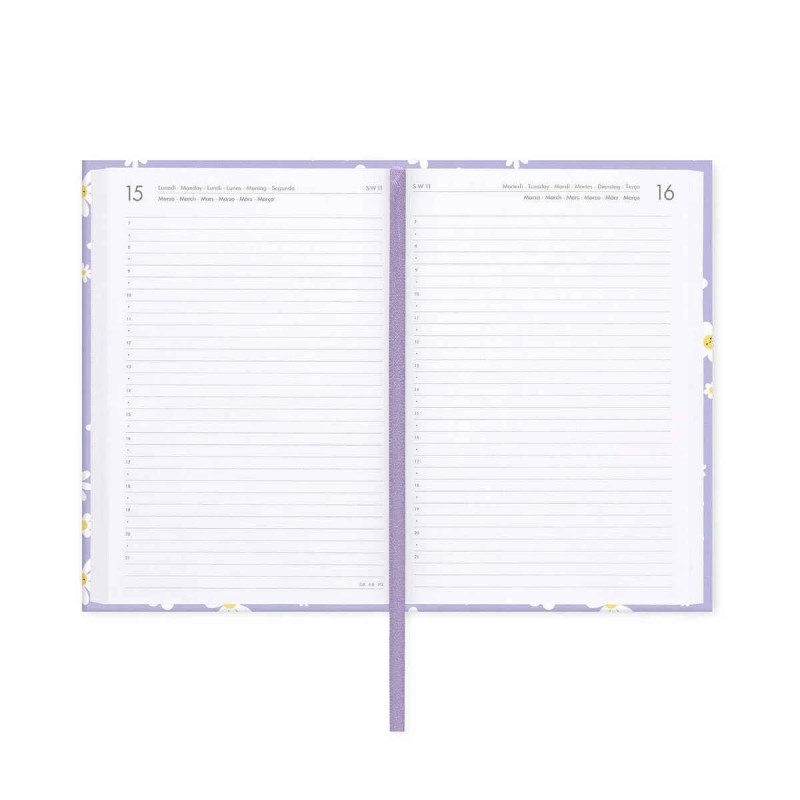Legami 16-Month Diary 2027 - Daisy - Lilac - Medium - Daily