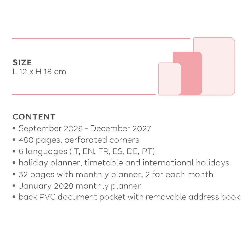 Legami 16-Month Diary 2027 - Daisy - Lilac - Medium - Daily