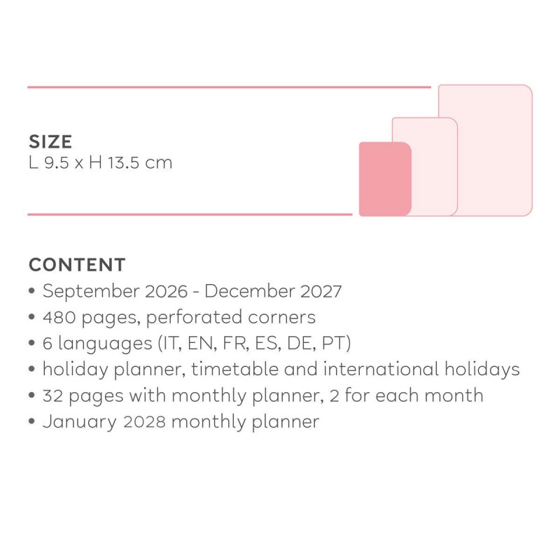 Legami 16-Month Diary 2027 - Deep Teal - Small - Daily