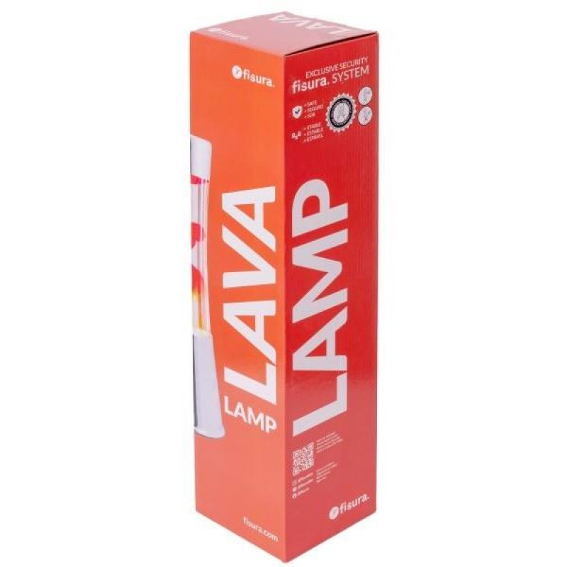 Fisura Lava Lamp Tower Red White Base