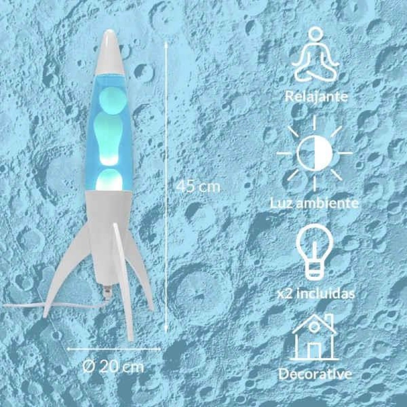 Fisura Lava Lamp Rocket Blue