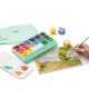 HIMI Jelly Cup Gouache Σετ 18 Χρωμάτων με 3 Πινέλα + Παλέτα Ανάμιξης