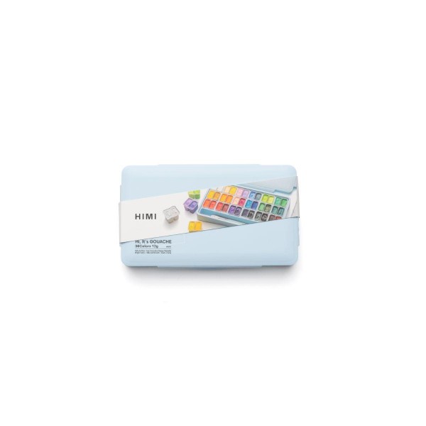 HIMI Twin Cup Gouache Σετ 36 Χρωμάτων με 3 Πινέλα + Παλέτα Ανάμιξης