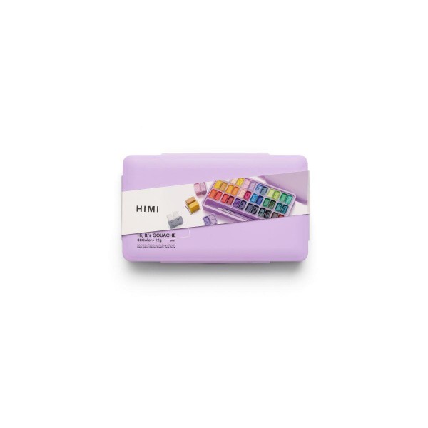 HIMI Twin Cup Gouache Σετ 36 Χρωμάτων με 3 Πινέλα + Παλέτα Ανάμιξης