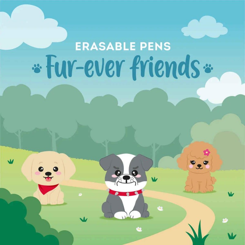 Legami Σετ 3 Στυλό που Σβήνουν - Fur-ever Friends