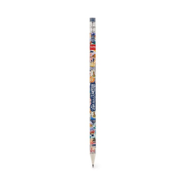 Legami Recycled Paper Pencil - I Used to be a Newspaper - Travel Stickers