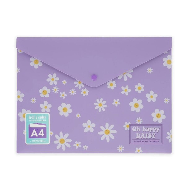 Legami Πλαστικός Φάκελος με Κουμπί A4 - Daisy