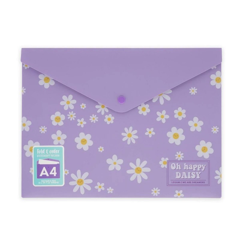 Legami Πλαστικός Φάκελος με Κουμπί A4 - Daisy