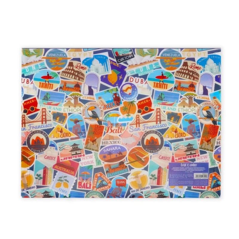Legami Πλαστικός Φάκελος με Κουμπί A4 - Travel Stickers
