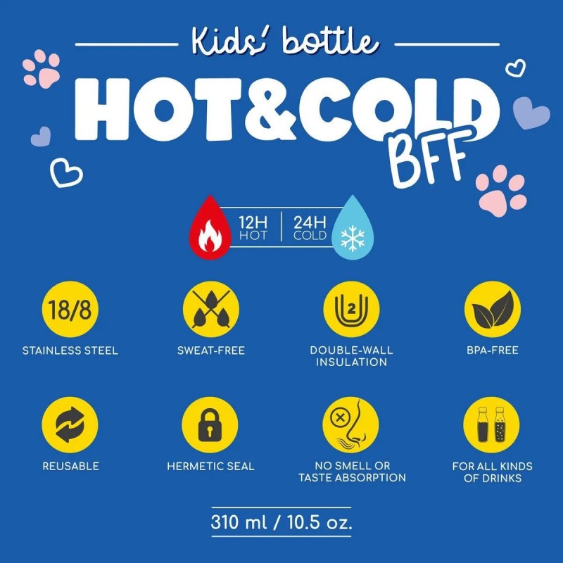 Legami Μεταλλικό Μπουκάλι Θερμός 310ml - Kitty