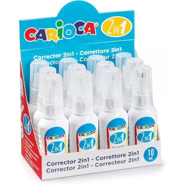 Carioca Διορθωτικό 10ml 2σε1 Στυλό+Πινέλο Carioca Διορθωτικό 10ml 2σε1 Στυλό+Πινέλο