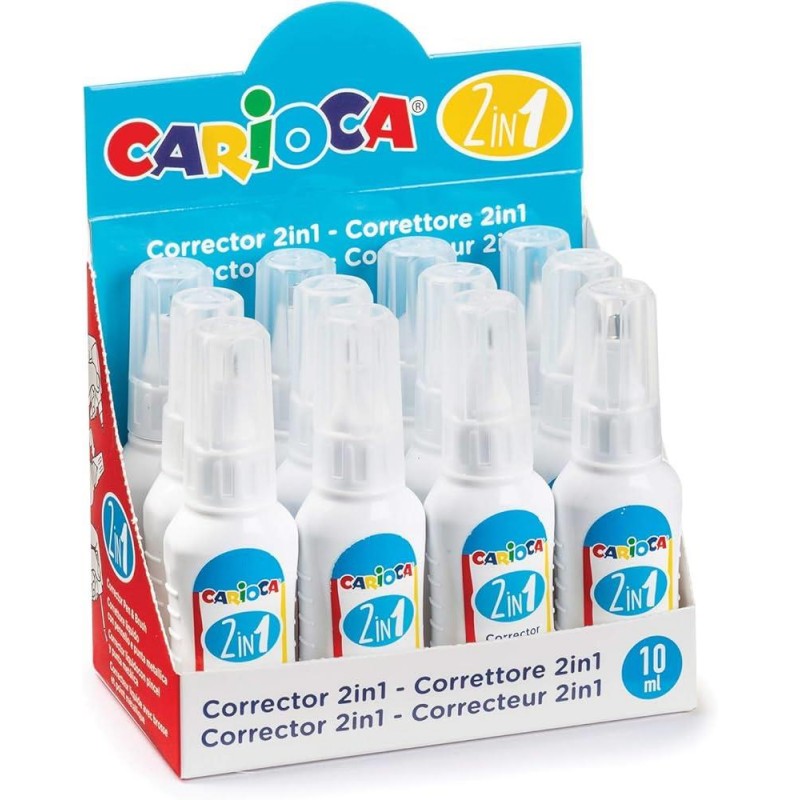 Carioca Διορθωτικό 10ml 2σε1 Στυλό+Πινέλο Carioca Διορθωτικό 10ml 2σε1 Στυλό+Πινέλο