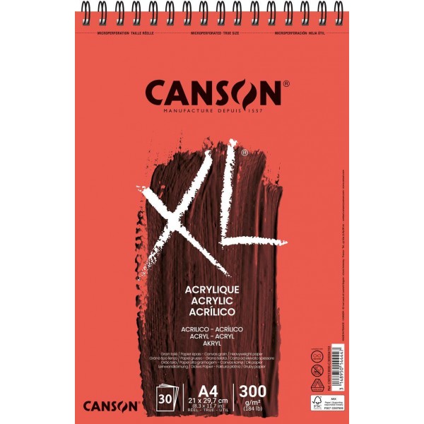 Canson Μπλοκ XL Oil-Acrylic A4 290gr 30p Canson Μπλοκ XL Oil-Acrylic A4 290gr 30p