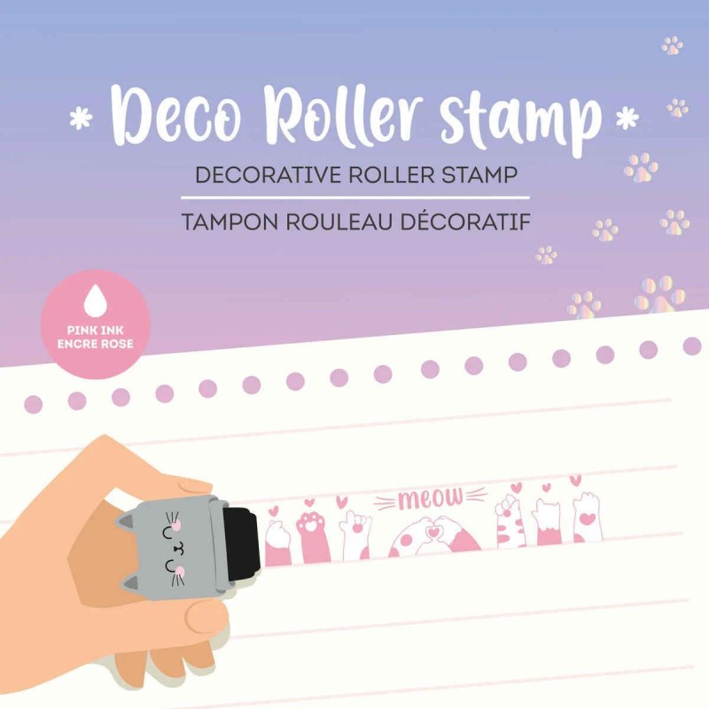 Legami Decorative Roller Stamp Kitty - Pink Ink Legami Decorative Roller Stamp Kitty - Pink Ink