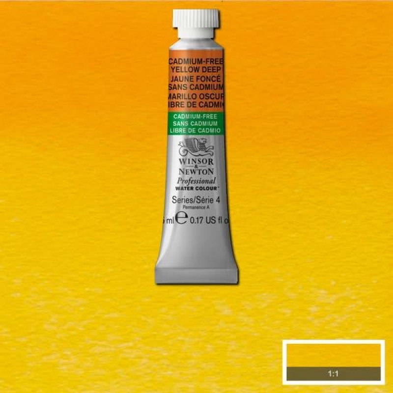 Winsor Newton 5ml Ακουαρέλας Professional 891 Cadmium Free Yellow Deep Series 4