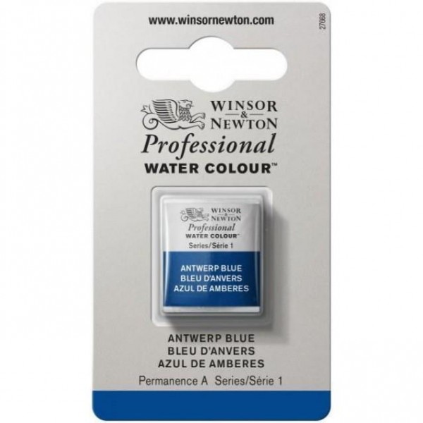 Winsor Newton Half Pan Ακουαρέλας Professional 010 Antwerp Blue Series 1