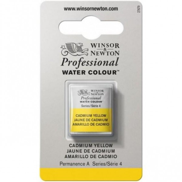 Winsor Newton Half Pan Ακουαρέλας Professional 108 Cadmium Yellow Series 4