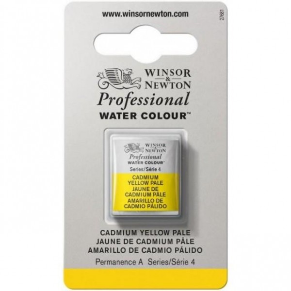 Winsor Newton Half Pan Ακουαρέλας Professional 118 Cadmium Yellow Pale Series 4