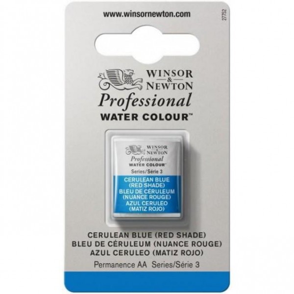 Winsor Newton Half Pan Ακουαρέλας Professional 140 Cerulean Blue( Red Shade) Series 3