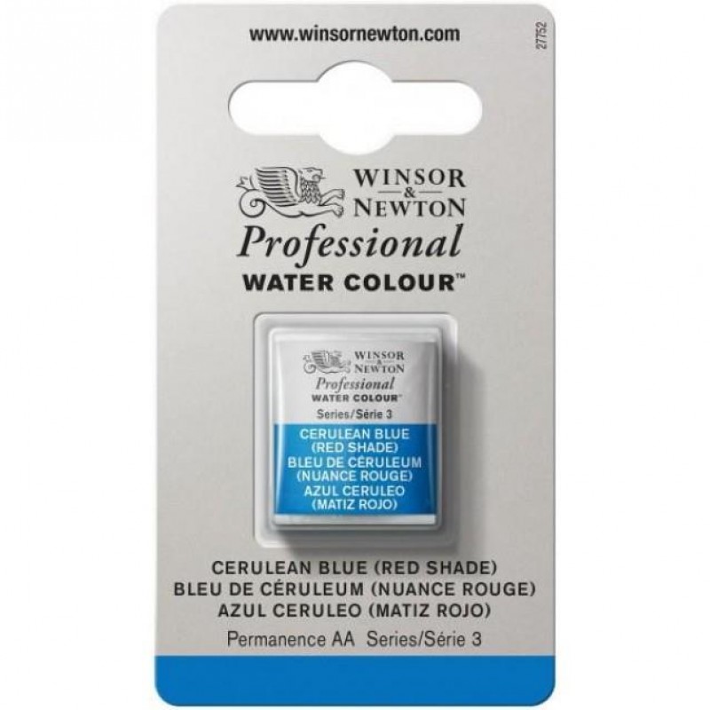 Winsor Newton Half Pan Ακουαρέλας Professional 140 Cerulean Blue( Red Shade) Series 3