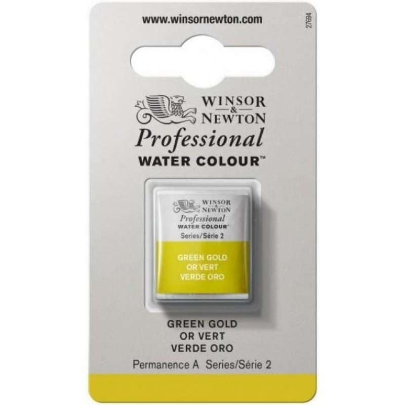 Winsor Newton Half Pan Ακουαρέλας Professional 294 Green Gold Series 2 Winsor Newton Half Pan Ακουαρέλας Professional 294 Green Gold Series 2
