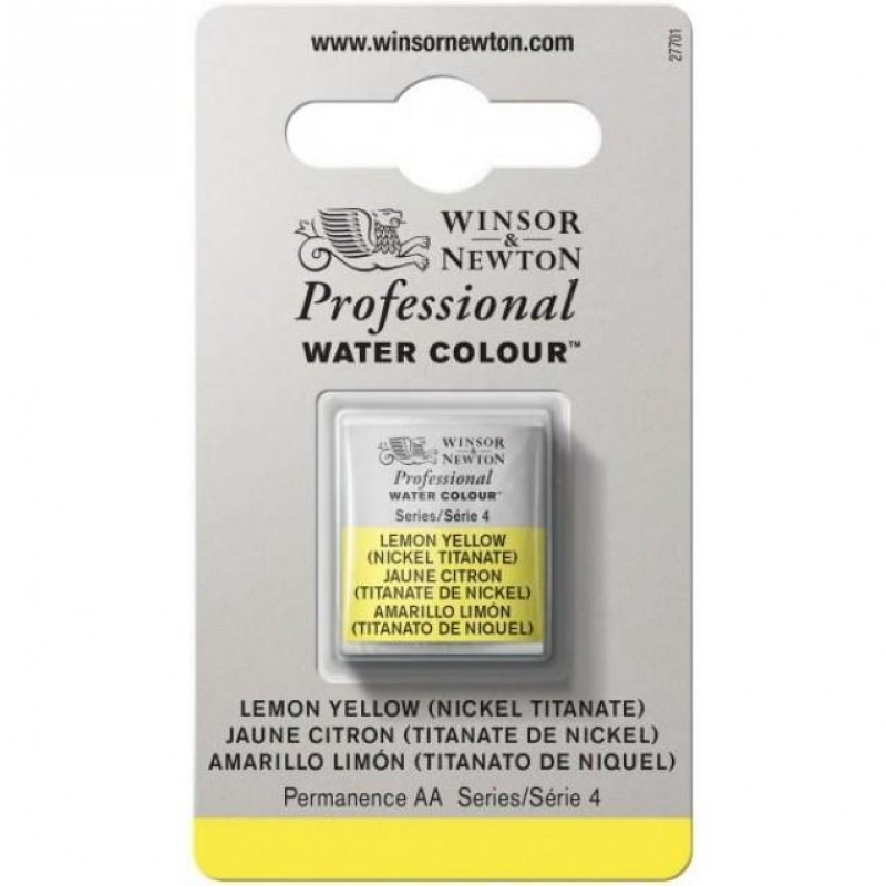 Winsor Newton Half Pan Ακουαρέλας Professional 347 Lemon Yellow Series 4