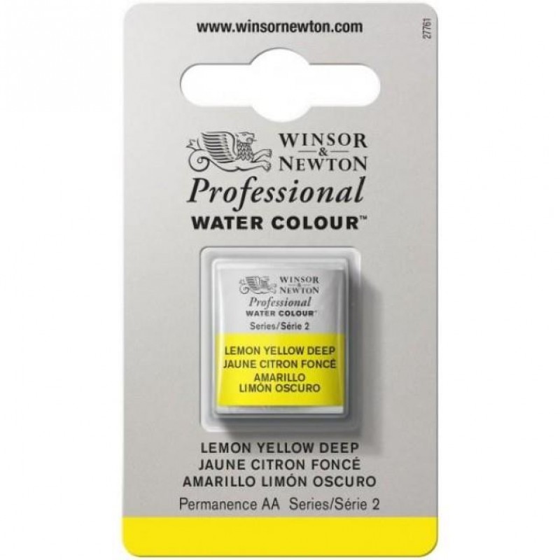 Winsor Newton Half Pan Ακουαρέλας Professional 348 Lemon Yellow Deep Series 2